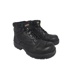 Dakota Men's 6'' 877 Steel Toe Steel Plate Work Boots Black Leather Size 10M